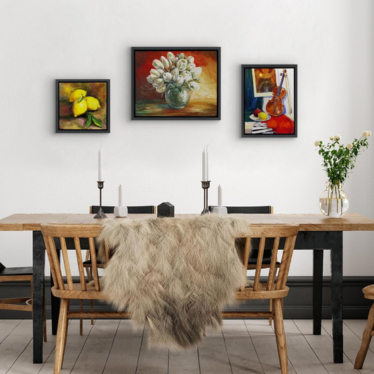 8x10 Black Canvas Floating Frame with Adhesive Strips